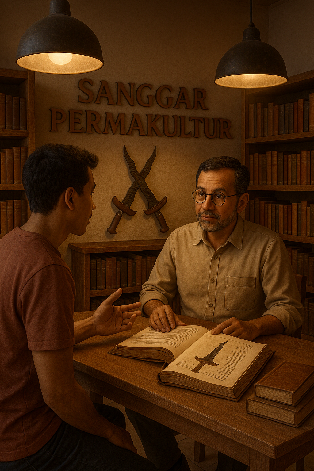 Detail bilah keris dan ricikan